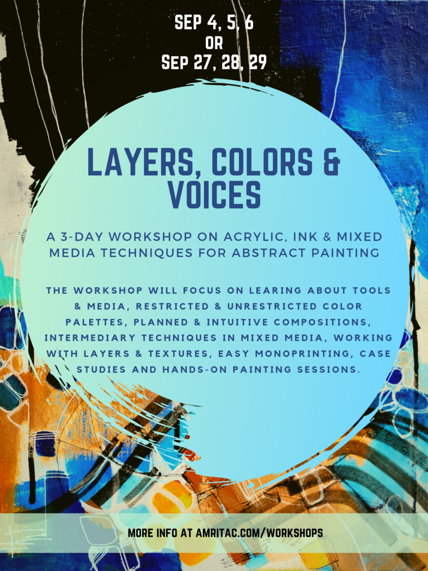 Mixed Media Art Workshop in DFW – “Layers, Colors & Voices”