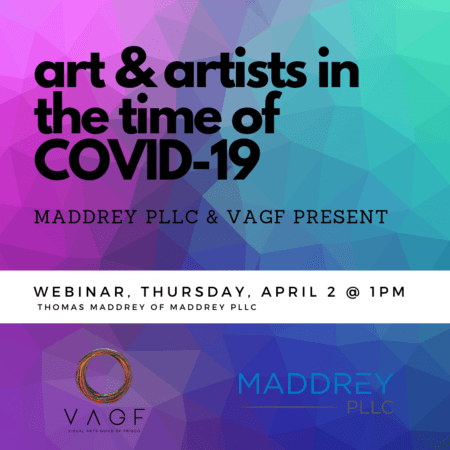 VAGF Free Webinar April 2: art & artists in the time of COVID-19