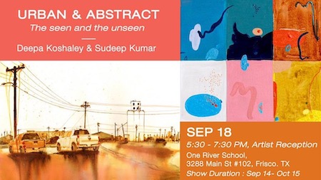 Koshaley / Kumar exhibit: Urban & Abstract opens Sept. 18 in Frisco