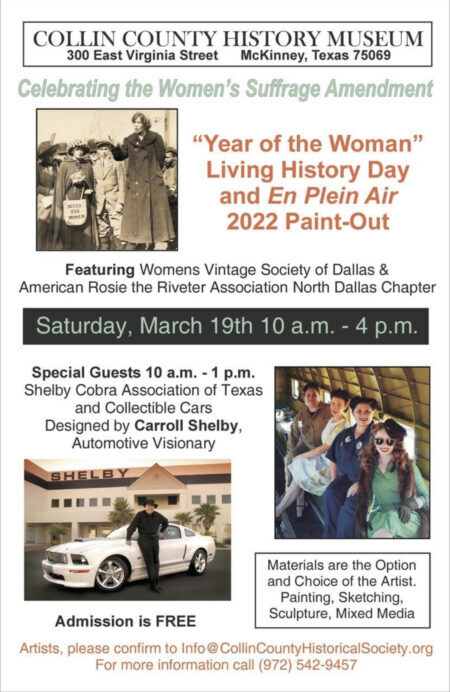 Historic Paint-Out at the Collin County History Museum March 19