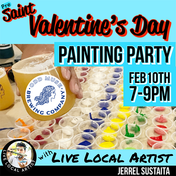 Live Local Artist Painting Party at ODD Muse Brewing Company Feb 10th