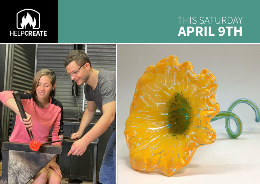 Celebrate Spring this Saturday April 9th with Flowers at Vetro Glassblowing Studio & Gallery!