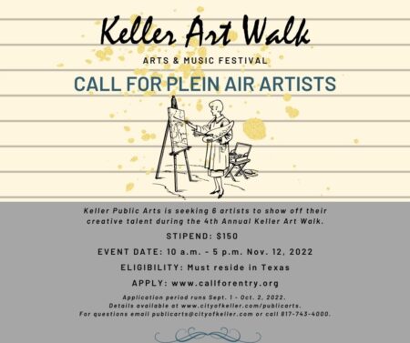 Keller Art Walk Call for Plein Air Artists